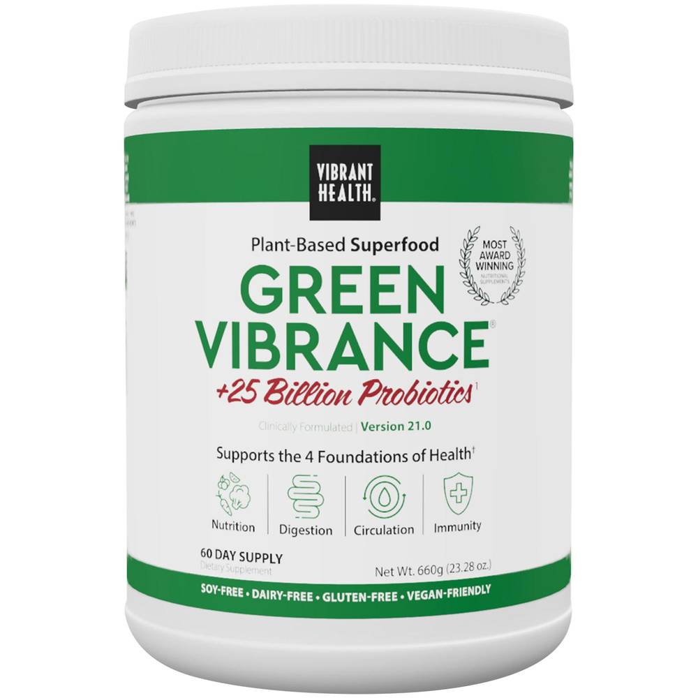 Vibrant Health Green Vibrance Plant Based Superfood Powder