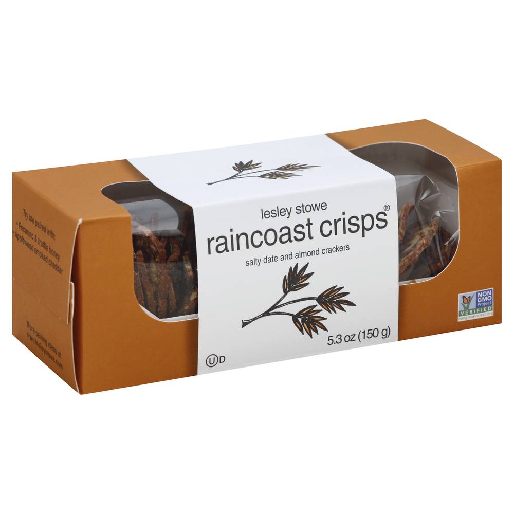 Lesley Stowe Raincoast Crisps Salty Date and Almond Crackers (5.3 oz)