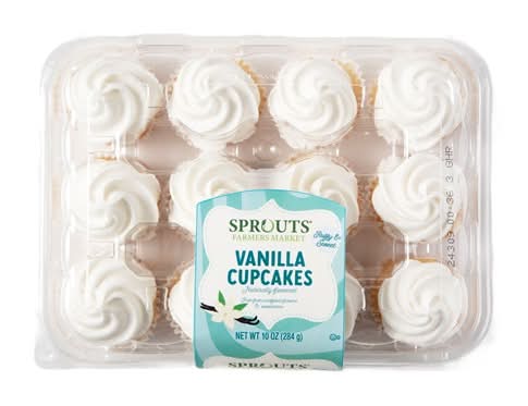 Sprouts Two Bite Vanilla Cupcakes 12 Pack