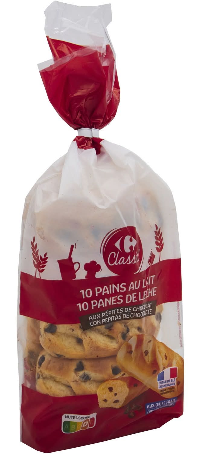 Carrefour Classic' - Pains au lait, pépites de chocolat (10)