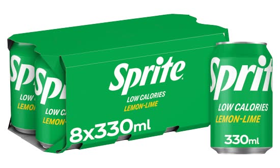 Sprite Lemon-Lime, Low Calories Flavored Soda (8 x 330ml)
