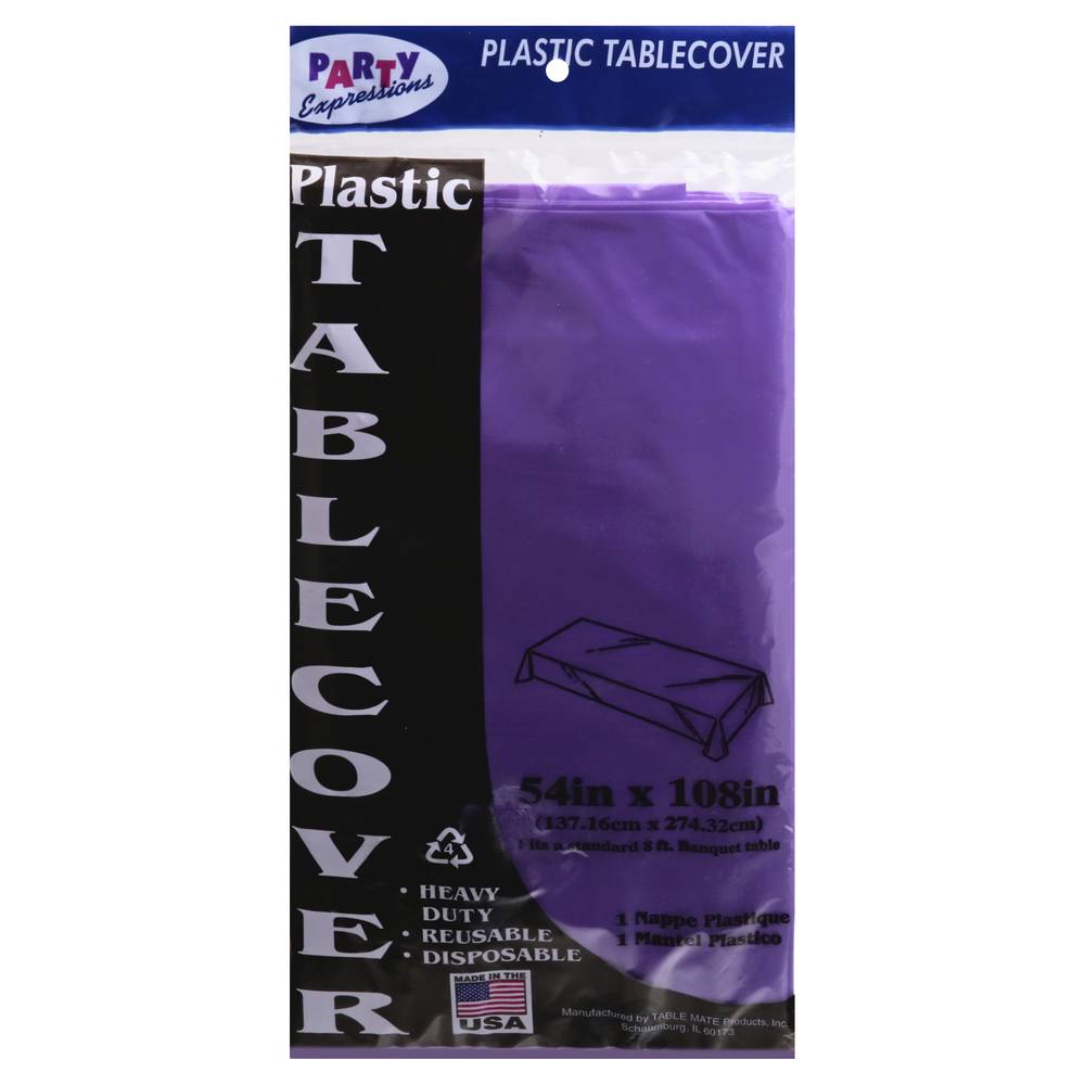 Party Expressions Purple Plastic Table Cover (1 ct)