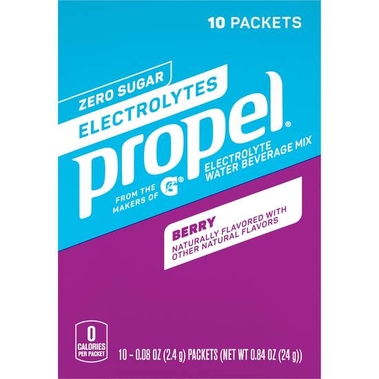 Propel Berry Powder Electrolyte Water Beverage Mix, 10 CT