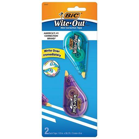 BiC Wite-Out Mini Correction Tape, Compact Tape Office or School Supplies