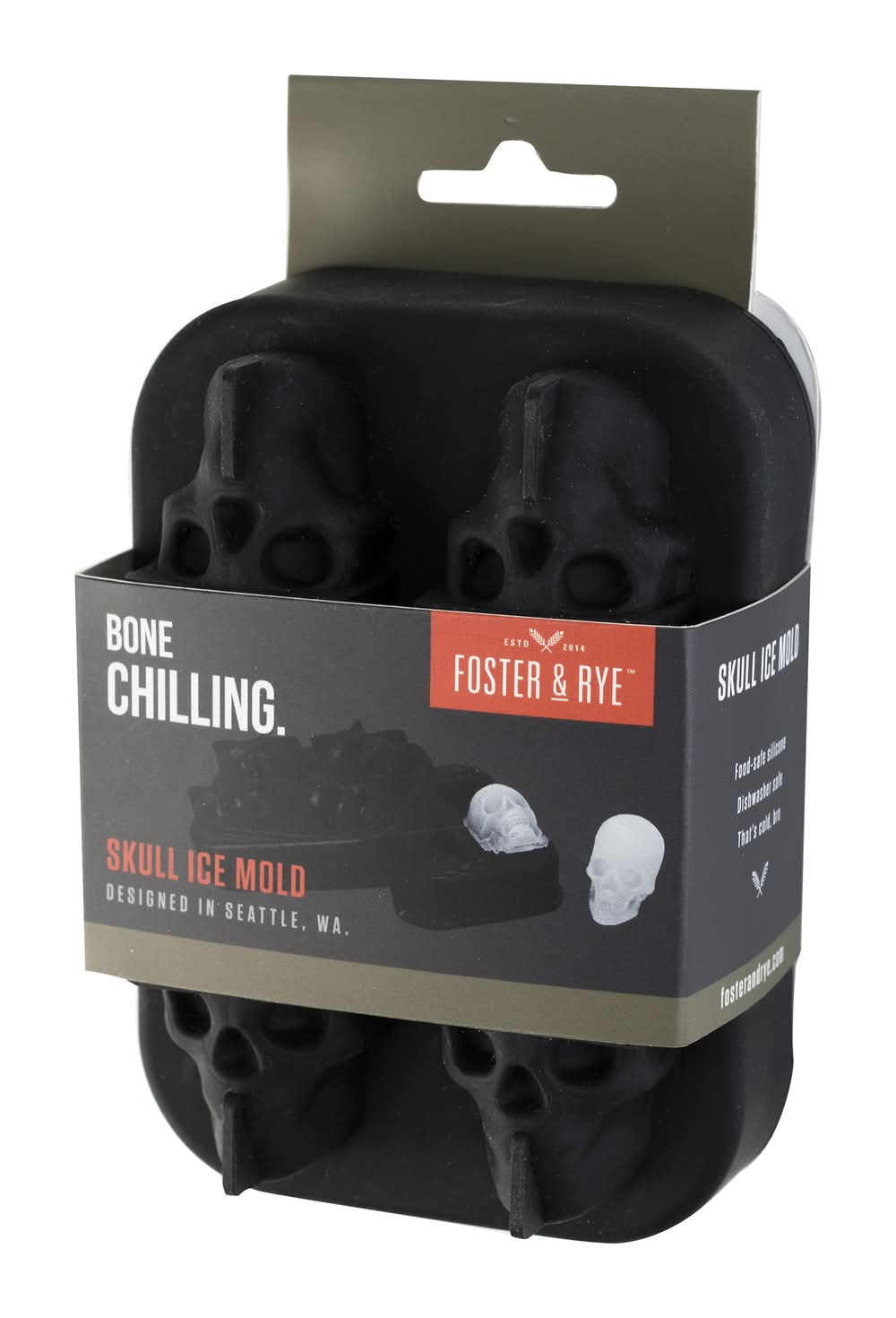 Foster & Rye And Rye 7173 Skull Ice Mold Tray (3.3 oz)