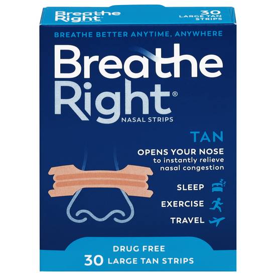 Breathe Right Original Large Tan Nasal Strips (30 ct)