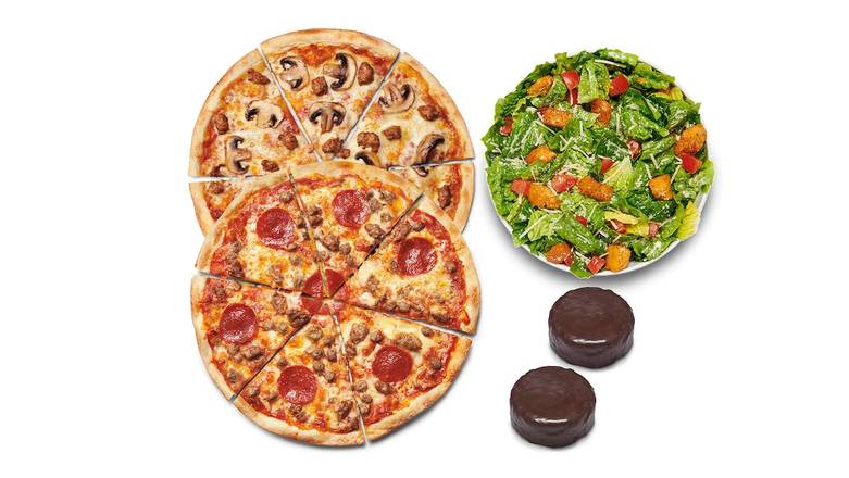 MOD Double: Pizza, Salad, Dessert