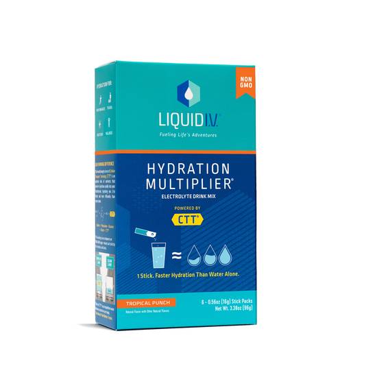 Liquid I.v. Hydration Multiplier Electrolyte Powder Packet Drink Mix, Tropical Punch (3.38 oz) (tropical punch)