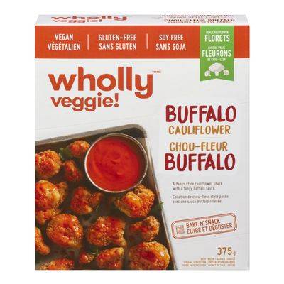 Wholly veggie chou-fleur buffalo surgelé (375ml) - frozen buffalo cauliflower (375 g)