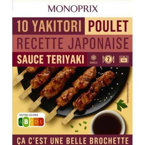 Monoprix 10 Yakitori Au Poulet Le Paquet De 250G