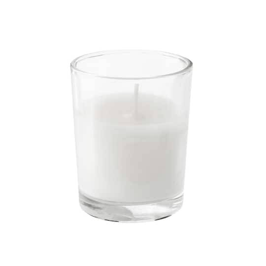 12 White Glass Votive Candles By Ashland Basic Elements