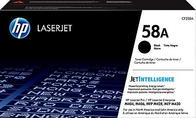 HP 58A Black Standard Yield Toner Cartridge, Prints Up to 3,000 Pages (CF258A)
