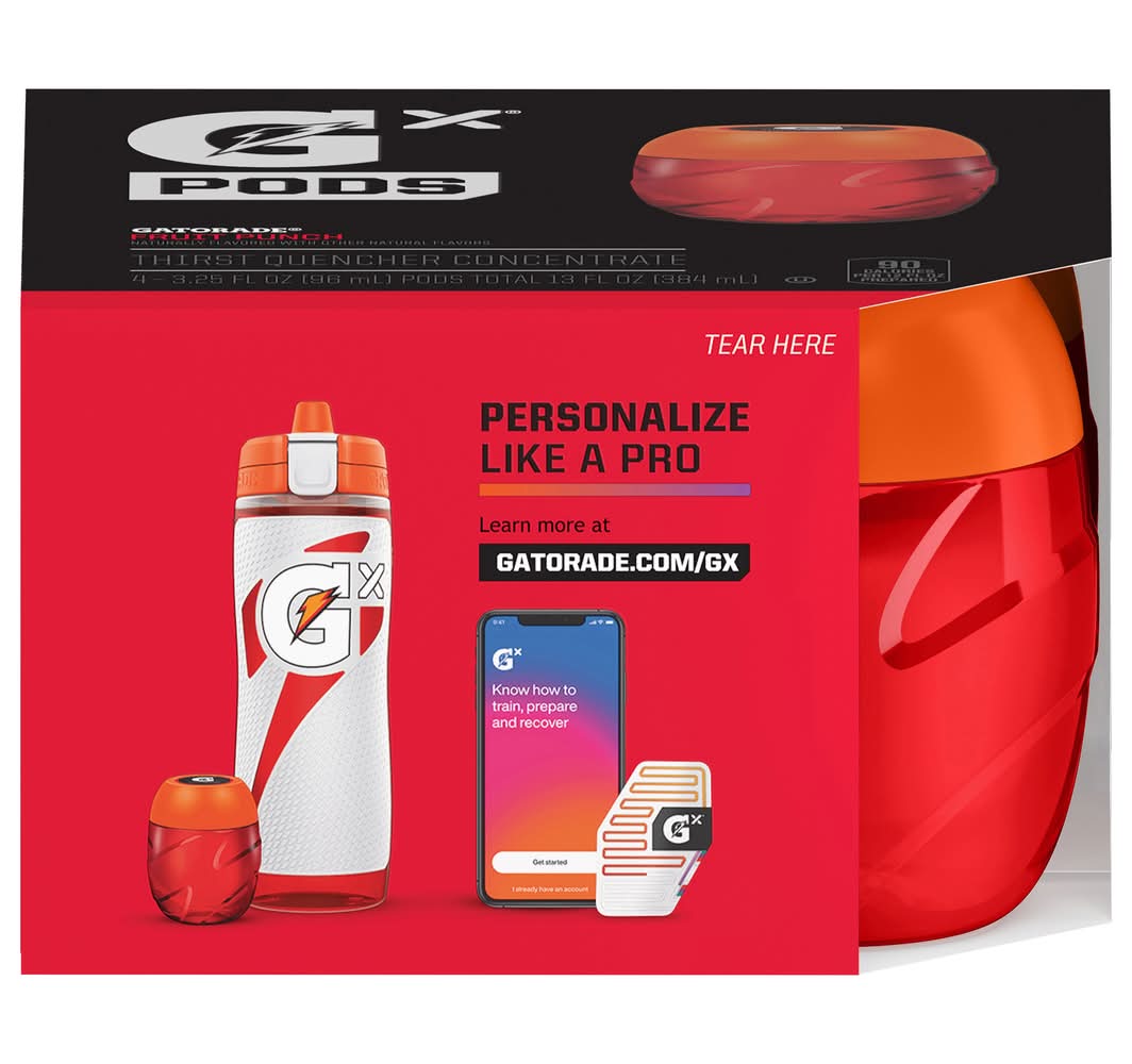 Gatorade Thirst Quencher Concentrate Gx Pods, Fruit Punch (4 x 3.25 fl oz)