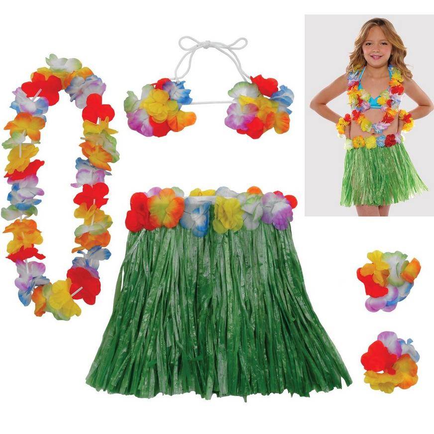 Party City Child Hula Skirt Kit (festive/green)