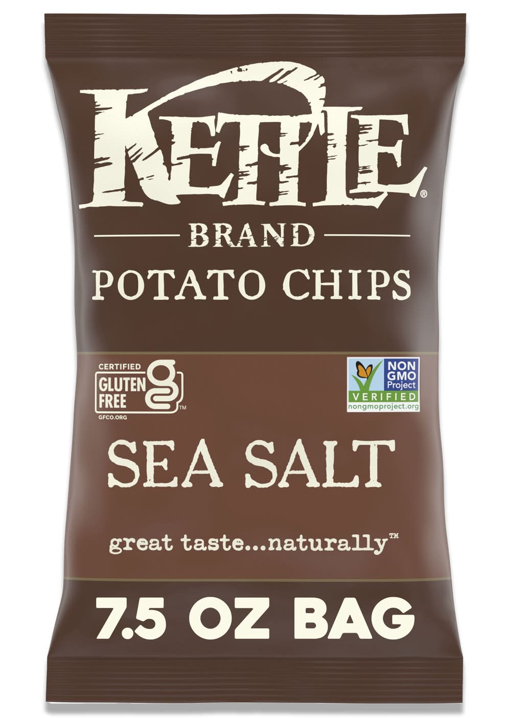 Kettle Brand Gluten Free Naturally Potato Chips, Sea Salt (7.5 oz)