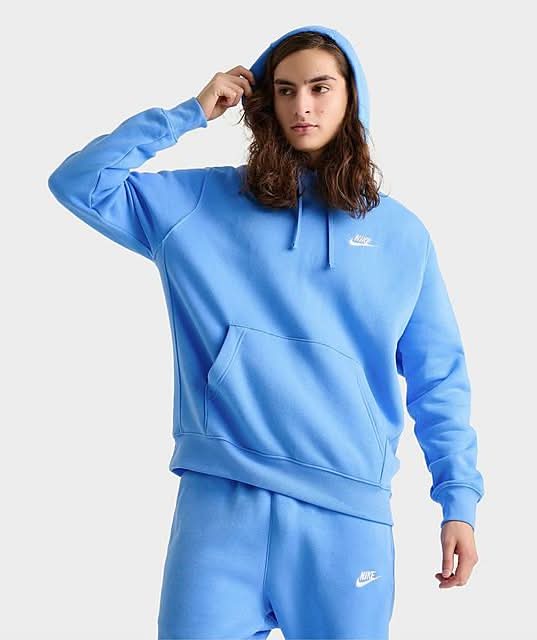 nike sportswear club fleece embroidered hoodie