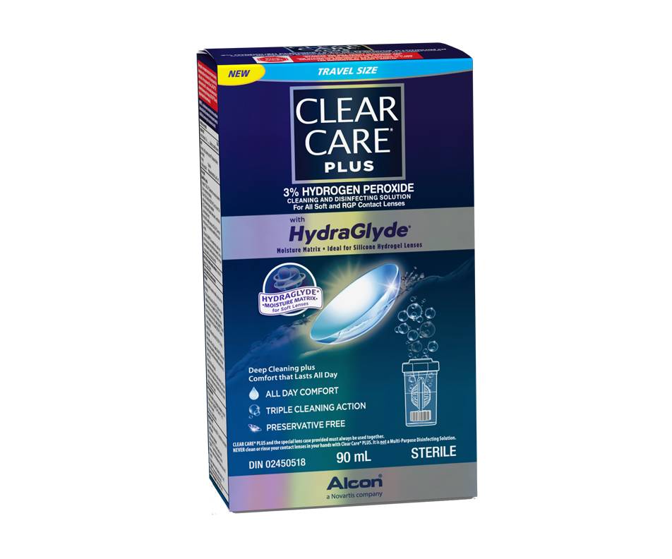 Clear Care Plus With Hydraglyde Contact Lens Solution Travel pack