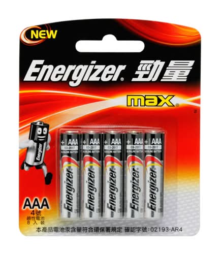 勁量鹼性電池AAA 4號 8pcs <8PC個 x 1 x 1Card卡>