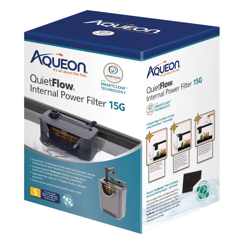 Aqueon Quietflow Internal Filter With Smartclean Technology, Small