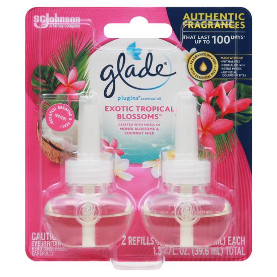 Glade Plugins Exotic Tropical Blossoms Scented Oil Refills (2 ct)