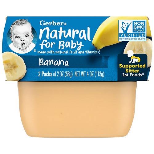 Gerber 1st Foods Banana Baby Food Bananas - 2.0 oz x 2 pack