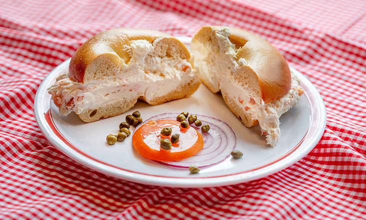 Chopped Lox Cream Cheese Sandwich