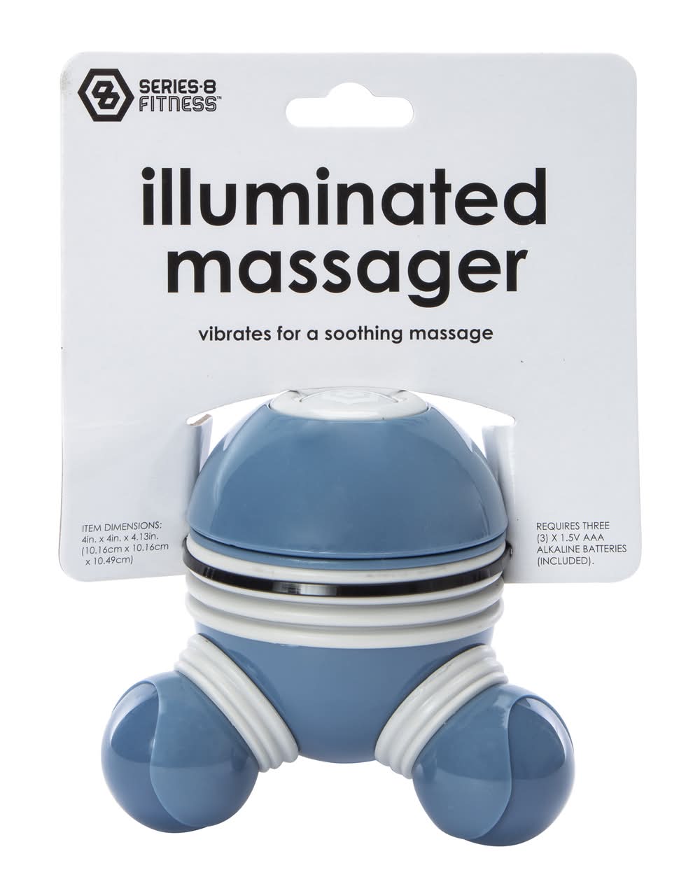Series-8 Fitness Illuminated Vibrating Massager, Blue