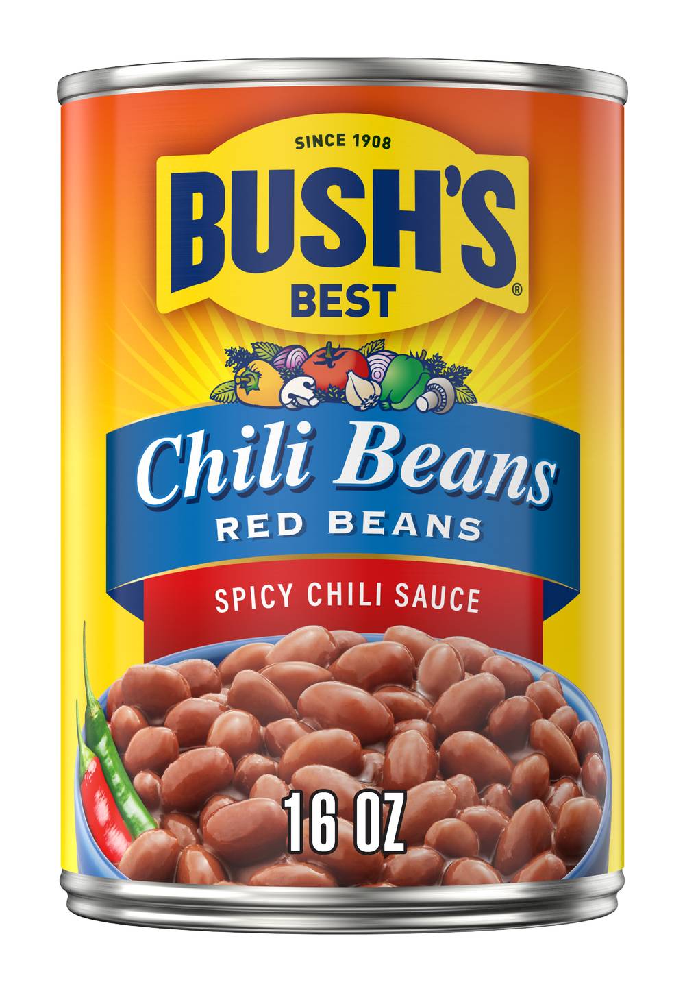 Bush's Red Beans in Hot Chili Sauce (16 oz)