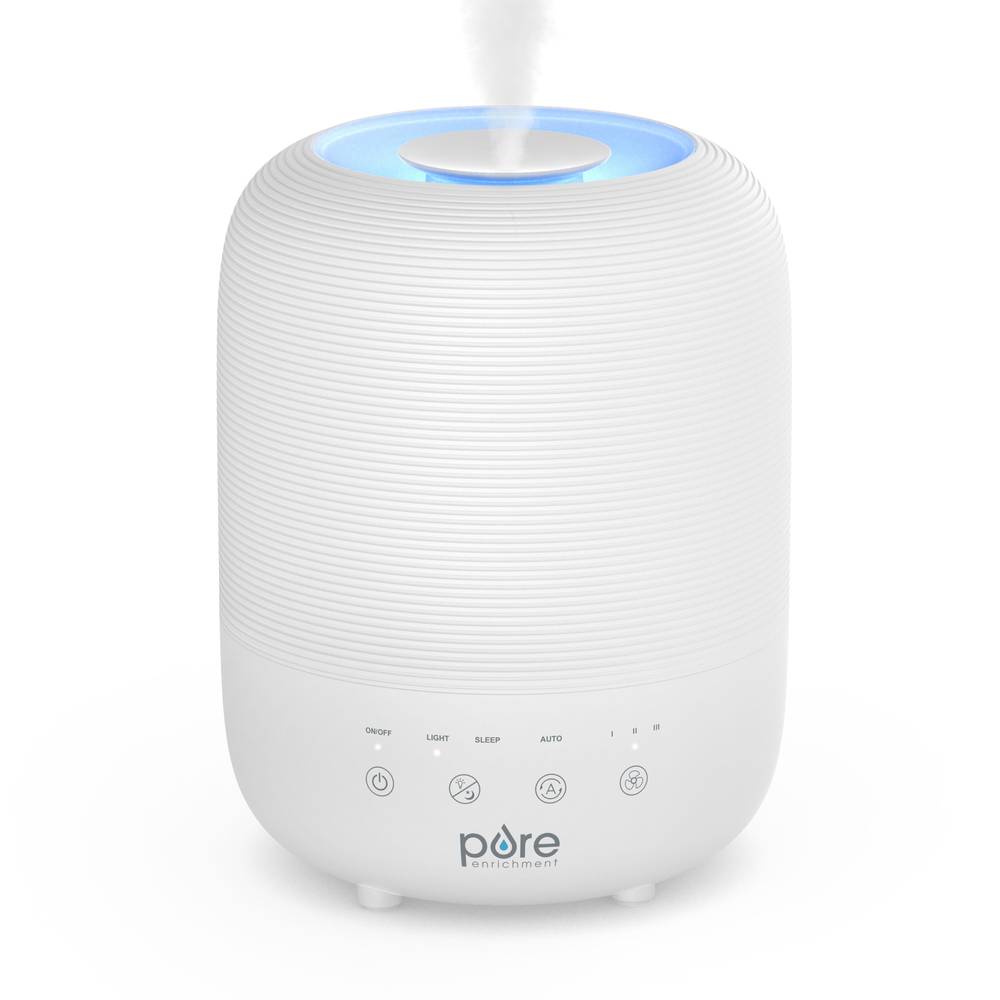 Pure Enrichment 0.79-Gallons Tabletop Cool Mist Humidifier (For Rooms Up To 475-sq ft) | PEHUTRB-W