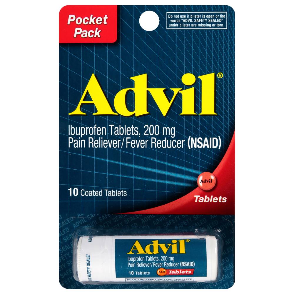 Advil Ibuprofen Pain Reliever/Fever Reducer Coated Tablets (0.8 oz)