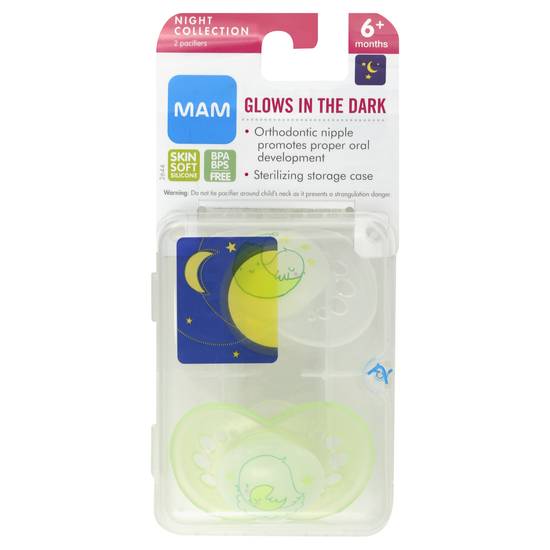 Mam Pacifier Night Glow (2 pacifiers)