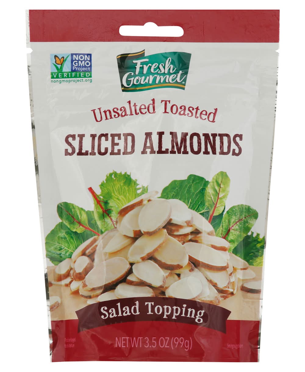 Fresh Gourmet Unsalted Toasted Sliced Almonds (3.5 oz)