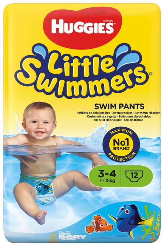 Huggies - Little swimmers culottes de bain t3/4 7-15 kg (12 pièces)