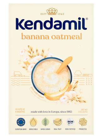 Kendamil Banana Creamy Oatmeal Cereal Baby Food (8 oz)