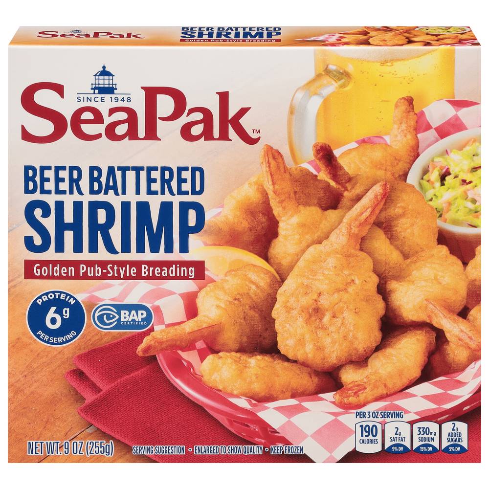 SeaPak Shrimp, Beer Battered (9 oz)