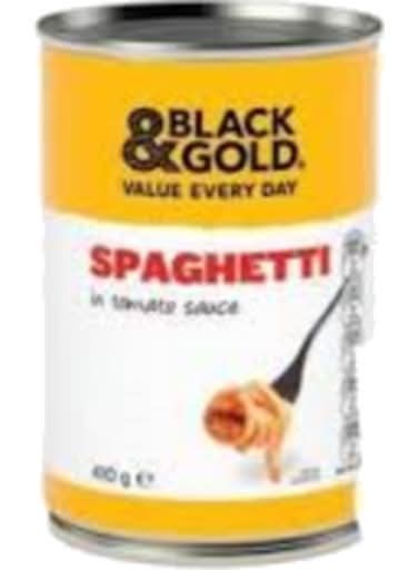 Black & Gold Spaghetti & Cheese In Tomato Sauce 420g