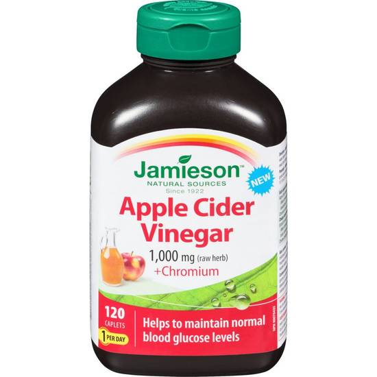 Jamieson Apple Cider Vinegar With Chromium Caplets 1000 mg (120 units)