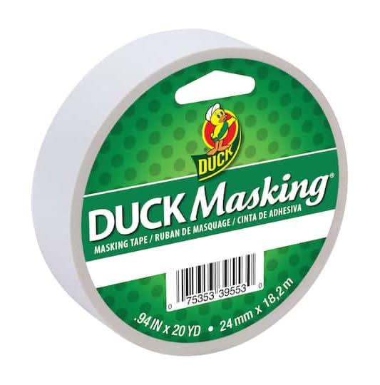 Duck Masking Tape, 94 in x 20 yd, White