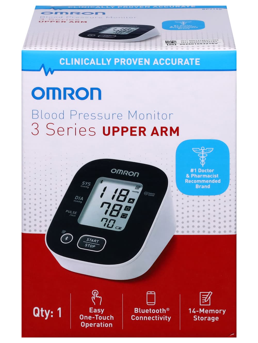 OMRON Series 3 Upper Arm Blood Pressure Monitor With Bluetooth