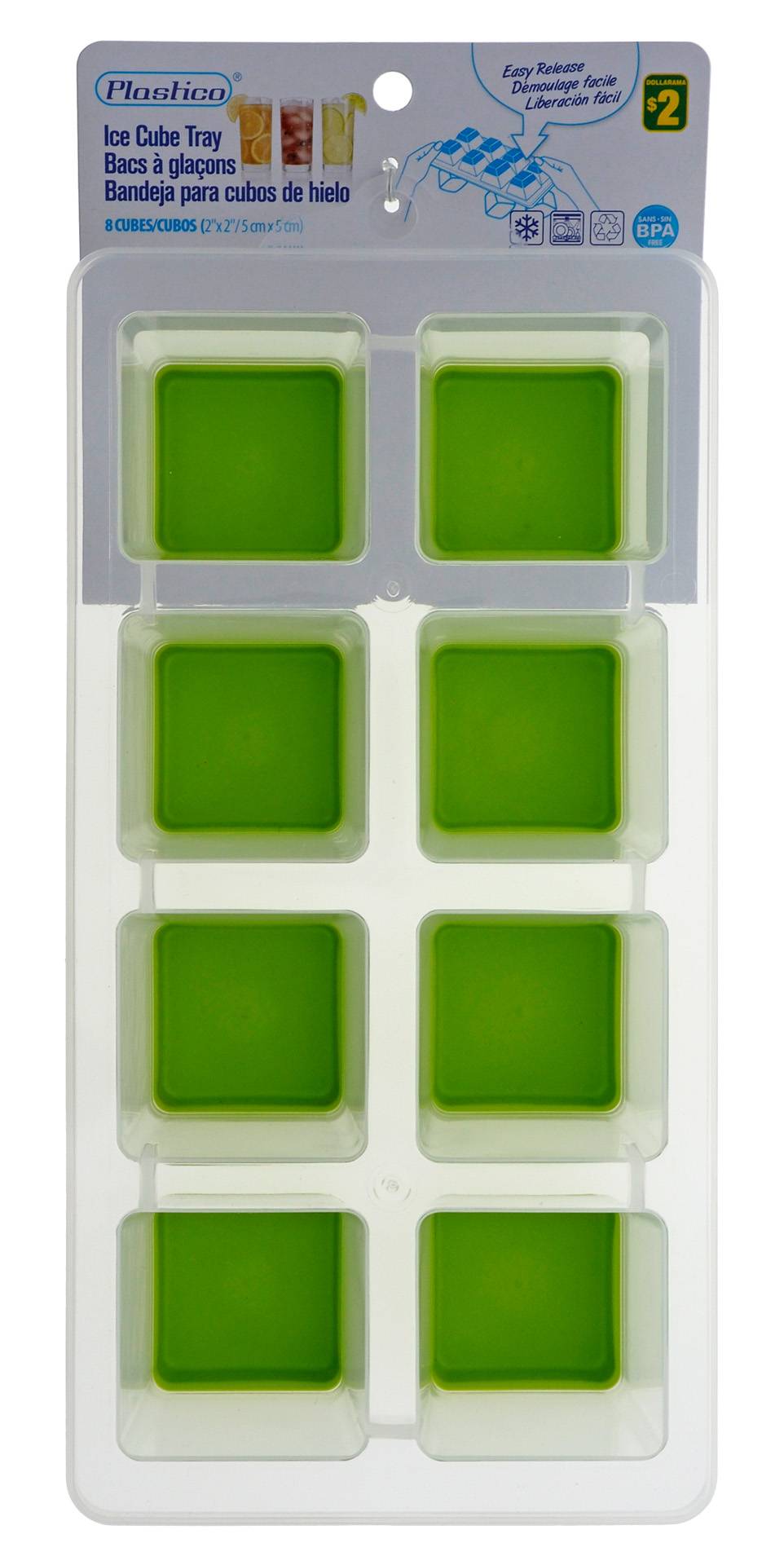 Plastico Jumbo Easy Release Ice Cube Tray