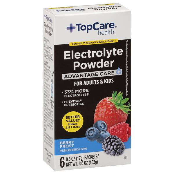 TopCare Electrolyte Powder, Advantage Care+, Berry Frost, 6-0.6 oz