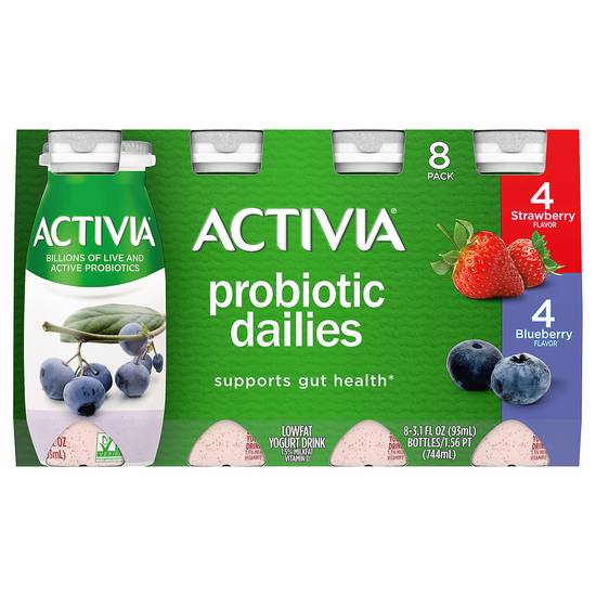 Activia Lowfat Strawberry/Blueberry Flavor Yogurt Drink