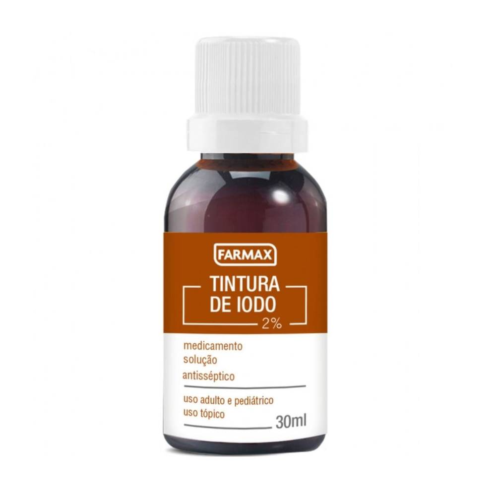 Farmax tintura de iodo antisséptico 2% (30ml)