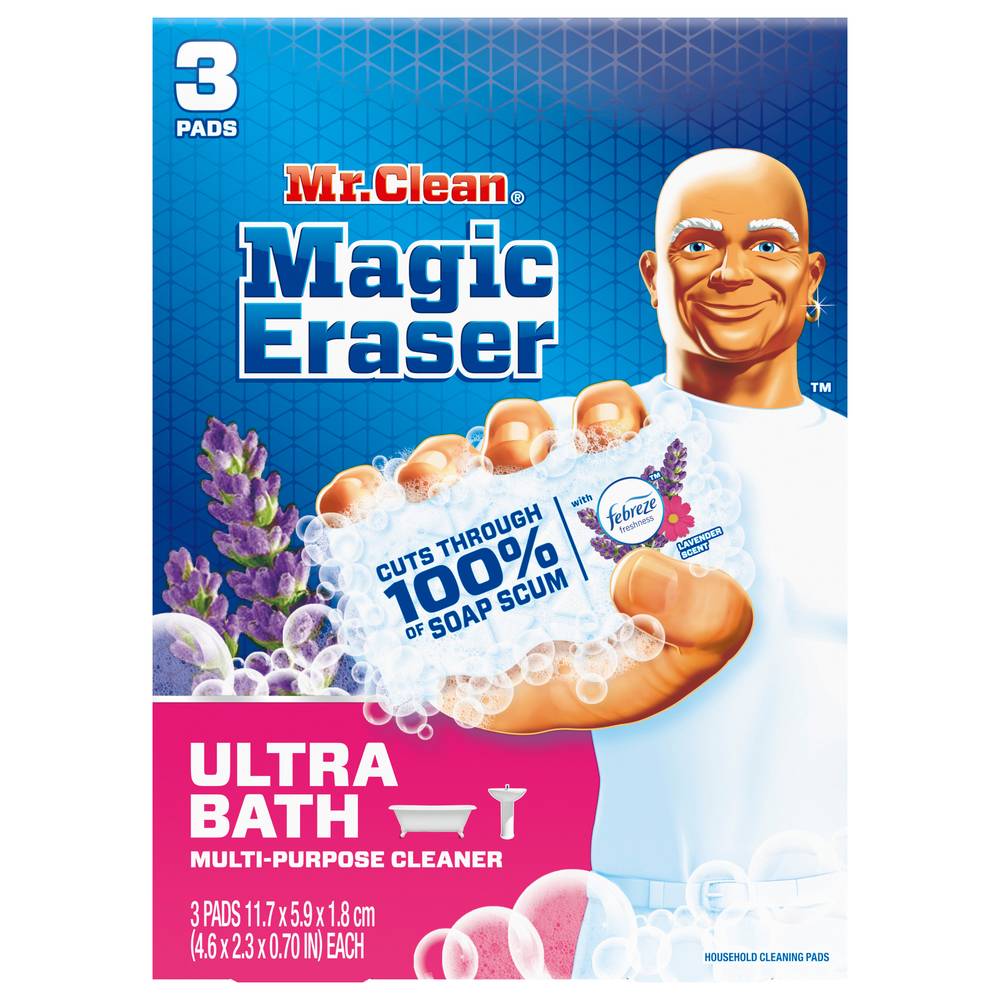 Mr. Clean Magic Eraser Ultra Bath Multi Purpose Cleaner For Bathroom (3 ct)