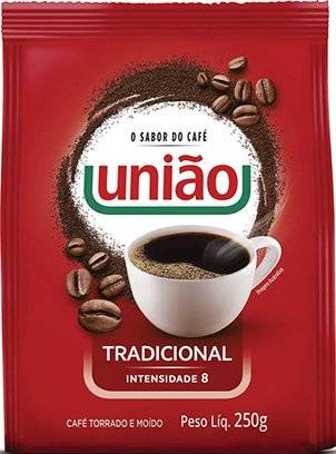 União · Café torrado e moído tradicional intensidade 8 (250 g)