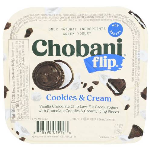 Chobani Cookies & Cream Flip Greek Yogurt
