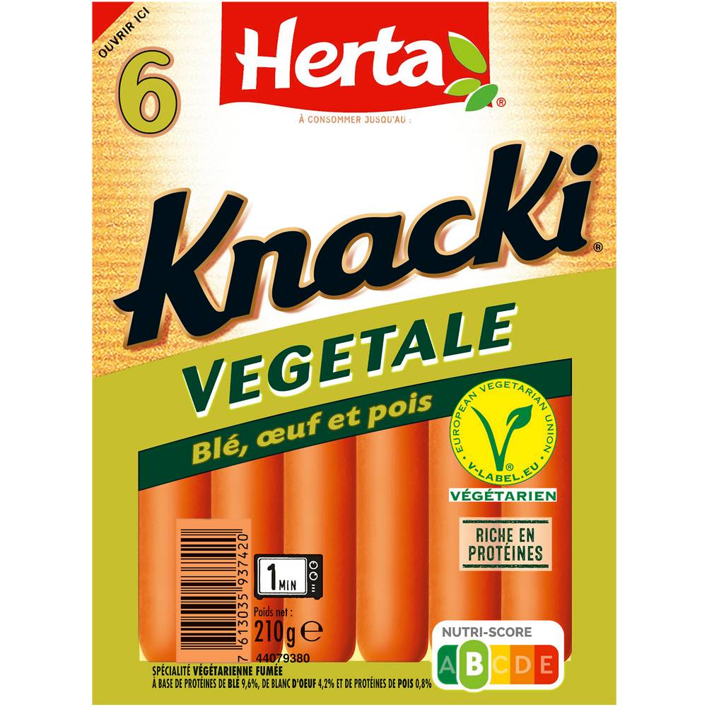 Knacki végétale HERTA, paquet de 210g
