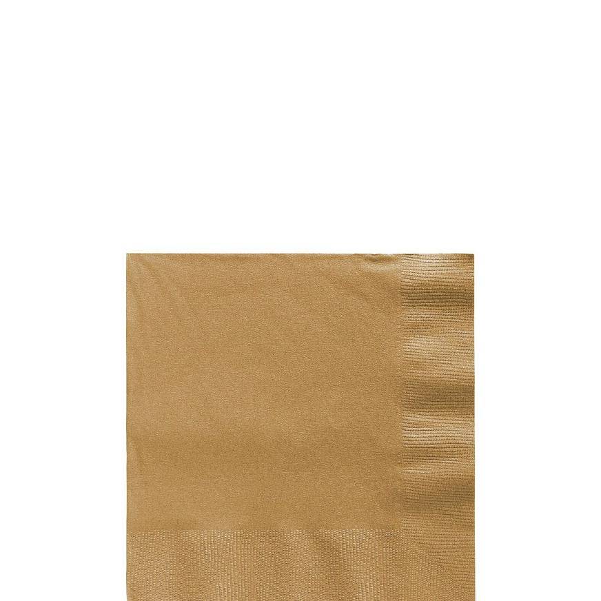 Gold Paper Beverage Napkins, 5in, 40ct