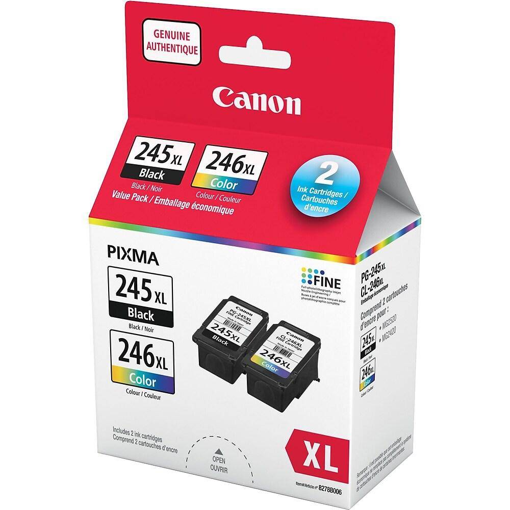 Canon Pg-245Xl/Cl-246Xl Black & Colour Cartridges, Value pack (8278b006)