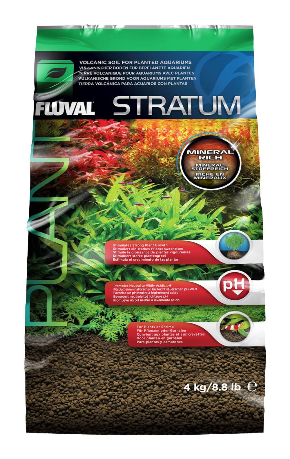 Fluval® Plant & Shrimp Stratum Aquarium Substrate Planted Tank Substrate Shrimp Substrate (Color: Assorted, Size: 8.8 Lb)